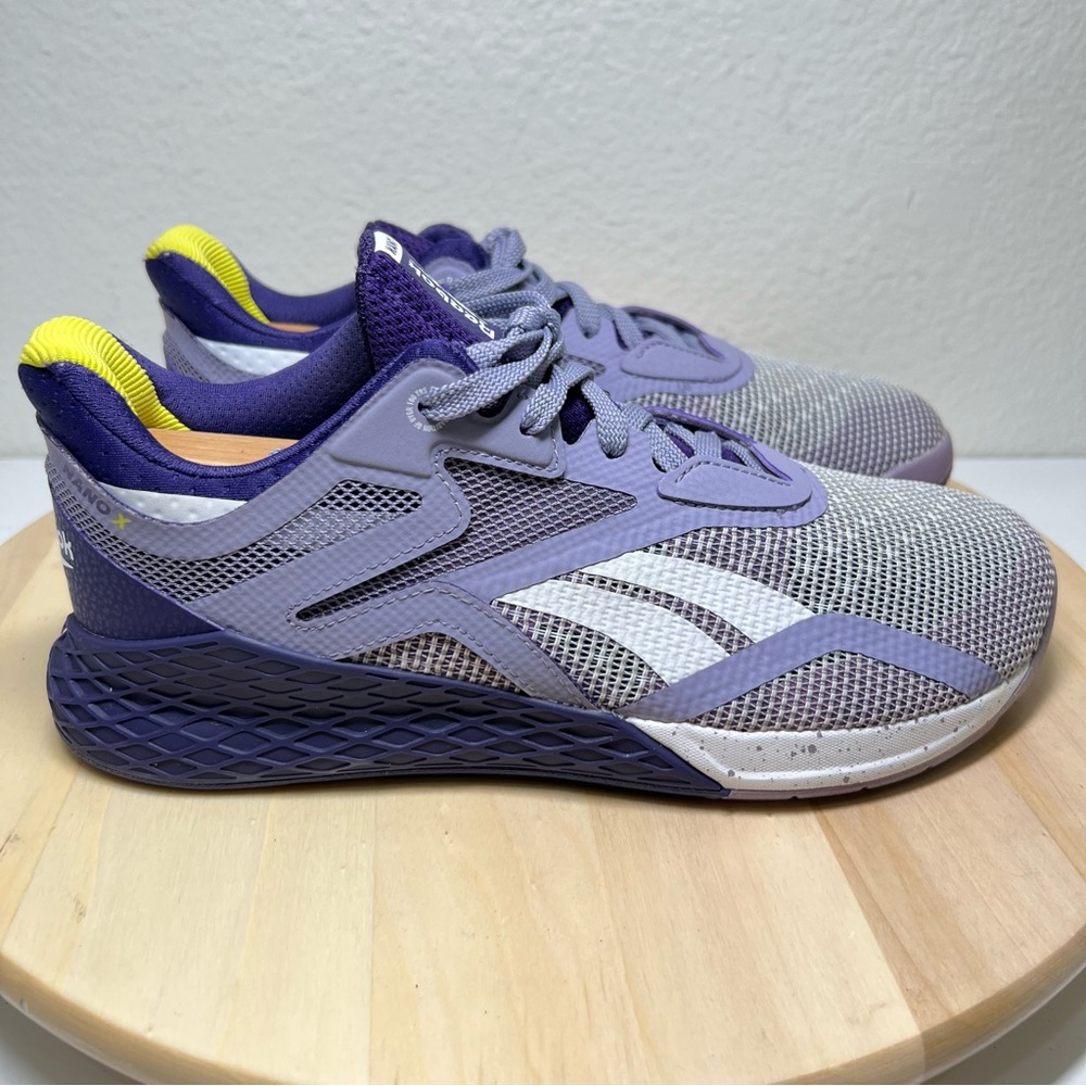 Reebok Womens Nano X EF7531 Purple Running Shoes Sneakers Size 8.5